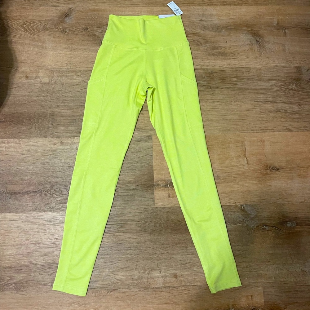 Aerie Neon Yellow Leggings•Size XS